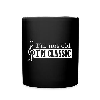 Classical Music Treble Clef Logo Orchestra icon - Full Colour Mug - black - Front