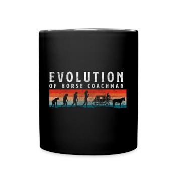 Horse-drawn carriage horse target cold-blooded - Full Colour Mug - black - Front