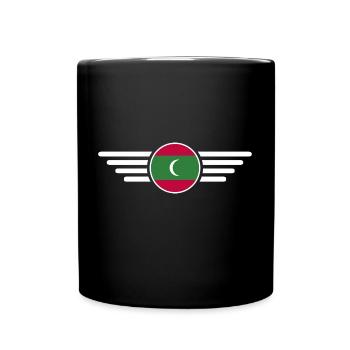 J’aime les Maldives, T-shirt design de style élégance - Mug uni - noir - Devant