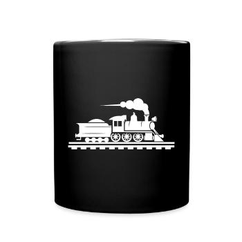 Dessin ferroviaire - Mug uni - noir - Devant