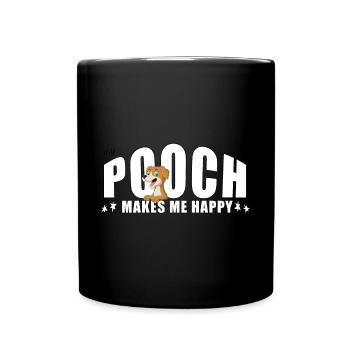MY POOCH makes me happy - Full Colour Mug - black - Front