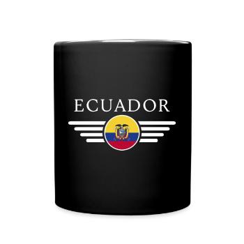 Ich liebe Ecuador Design T-Shirt - Tasse einfarbig - Schwarz - Vorne