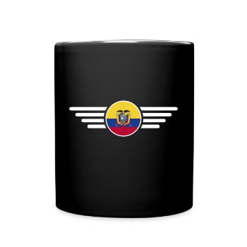 Ich liebe Ecuador Design T-Shirt - Tasse einfarbig - Schwarz - Vorne