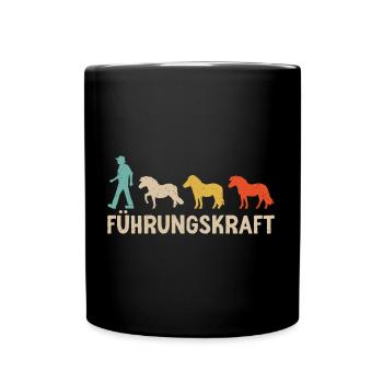 Shetland Pony Führungskraft Pferde Reitsport - Tasse einfarbig - Schwarz - Vorne