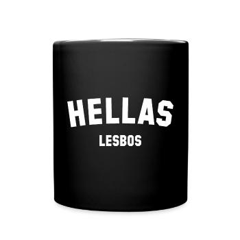 HELLAS LESBOS Griechenland - Tasse einfarbig - Schwarz - Vorne