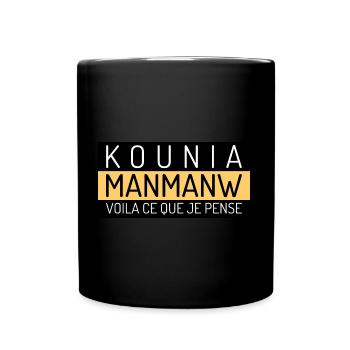 Kounia Manmanw voila ce que je pense - Mug uni - noir - Devant