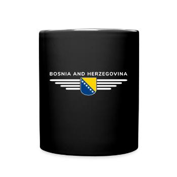 Bosnien & Herzegowina T-Shirt - Tasse einfarbig - Schwarz - Vorne