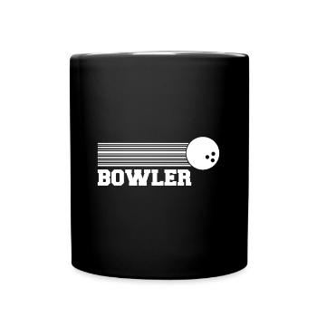 Bowler Bowling Liga Bowlingspieler - Tasse einfarbig - Schwarz - Vorne