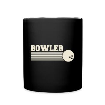 Bowler Bowling Liga Bowlingspieler - Tasse einfarbig - Schwarz - Vorne