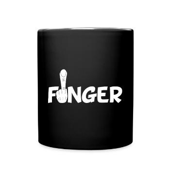 The finger (white) - Full Colour Mug - black - Front