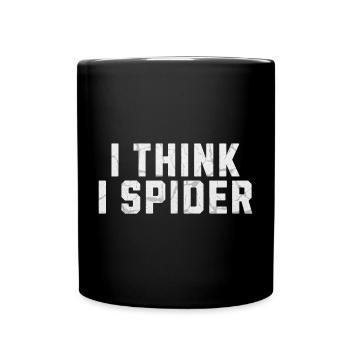 I Think I Spider Denglish - Tasse einfarbig - Schwarz - Vorne