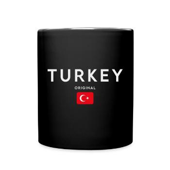 Flag of Turkey, Turkish Pride - Full Colour Mug - black - Front