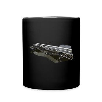 Brückeneinsturz - Tasse einfarbig - Schwarz - Vorne