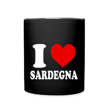 J’aime Sardaigne Région Italie Ville Coeur Drôle - Mug uni - noir - Devant