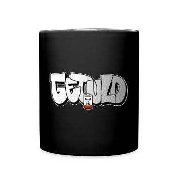 Graffiti 1% Batterie Power Geduld gerissen Ausrast - Tasse einfarbig - Schwarz - Vorne