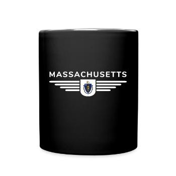 Massachusetts Fan T-Shirt – Stylish & Unique - Full Colour Mug - black - Front