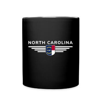 North Carolina Fan T-Shirt – Stylisch & Einzigarti - Tasse einfarbig - Schwarz - Vorne