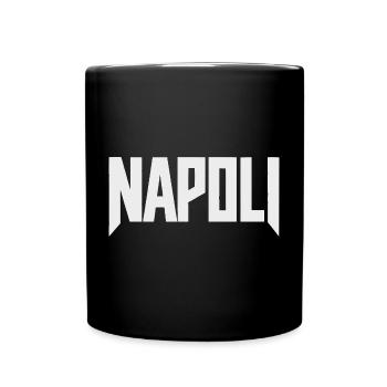 Naples - Naples lettrage blanc - Mug uni - noir - Devant