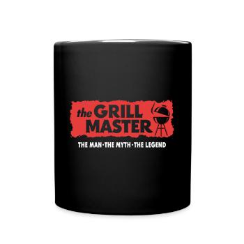 The Grillmaster BBQ Grilling Cult Saying - Full Colour Mug - black - Front