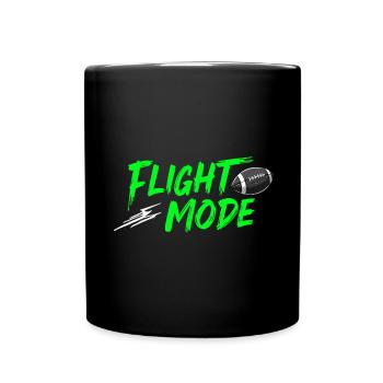 Flight Mode – Football Power activated - Full Colour Mug - black - Front