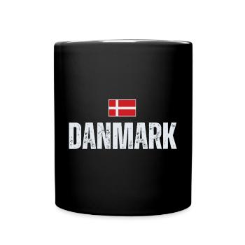 Fierté danoise, fier Danois - Mug uni - noir - Devant