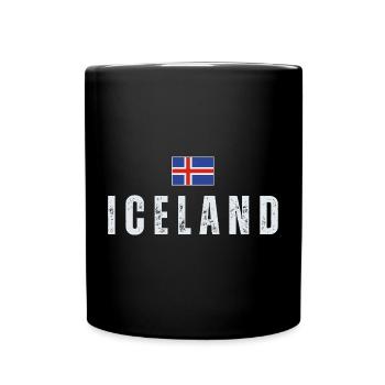 Fierté islandaise, drapeau islandais - Mug uni - noir - Devant