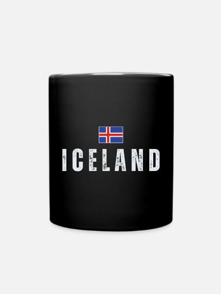 Icelandic Pride, Isländische Flagge - Tasse einfarbig - Schwarz
