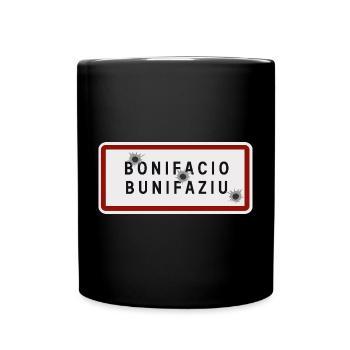 Panneau d’entrée de la ville de Bonifacio - Mug uni - noir - Devant