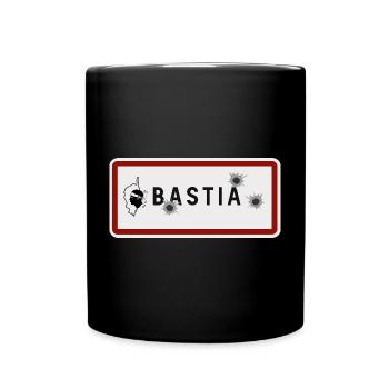 Panneau d’entrée de la ville de Bastia - Mug uni - noir - Devant