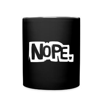 Nope Graffiti Lettering - Pas de dictons drôles - Mug uni - noir - Devant