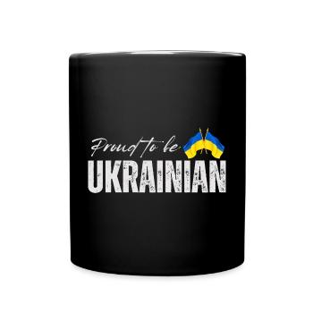 Stolzer Ukrainer, ich liebe die Ukraine - Tasse einfarbig - Schwarz - Vorne