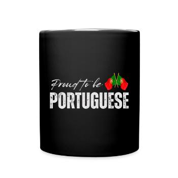 Portuguese proud, I love Portugal - Full Colour Mug - black - Front