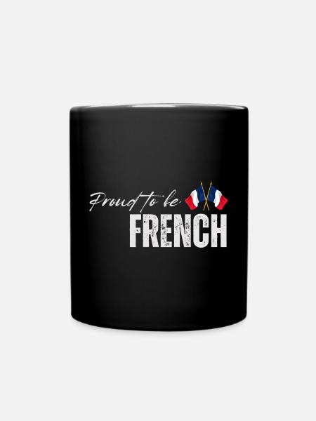 Fière française, j’adore la France - Mug uni - noir