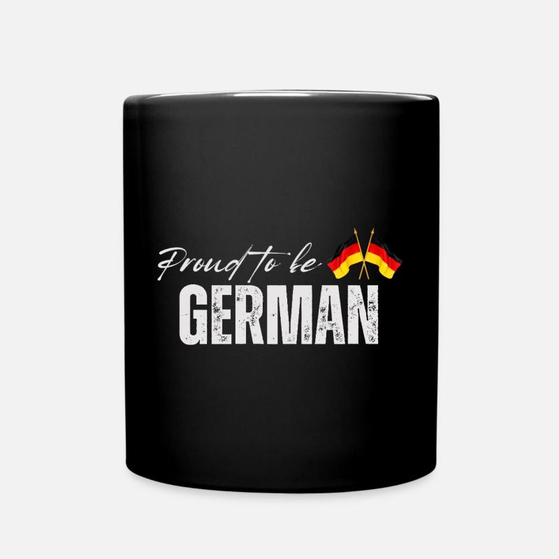 Stolzer Deutscher, ich liebe Deutschland - Tasse einfarbig - Schwarz