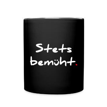Always striving – with a full stop - Full Colour Mug - black - Front