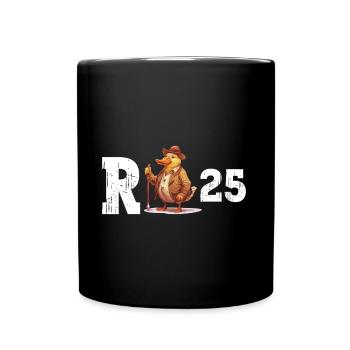 Pension 2025 Duck Pensioner Retired Funny - Full Colour Mug - black - Front