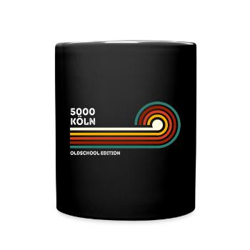 Cologne Retro Shirt Oldschool 5000 Zip Code Souvenir - Full Colour Mug - black - Front