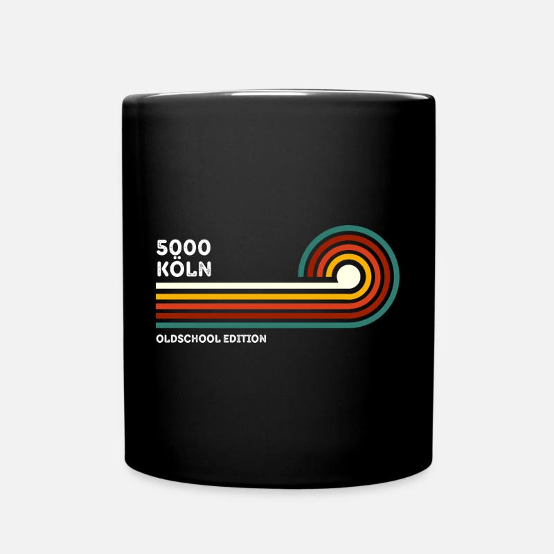 Köln Retro Shirt Oldschool 5000 PLZ Souvenir - Tasse einfarbig - Schwarz