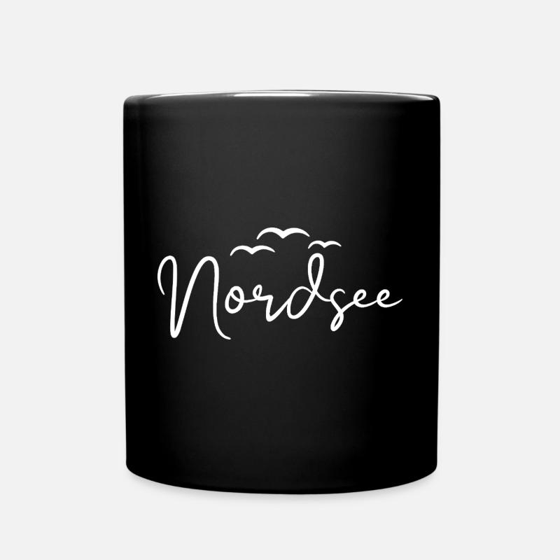 Nordsee Möwen - Tasse einfarbig - Schwarz