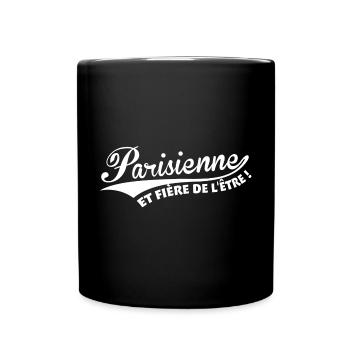 Parisienne et fière de l'être - Mug uni - noir - Devant