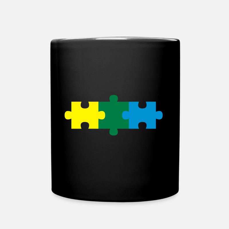 puzzle - Full Colour Mug - black