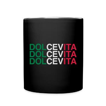 DOLCE VITA Italien Italia Italy Flag - Full Colour Mug - black - Front