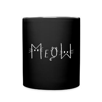MEOW - miaou chats - Mug uni - noir - Devant