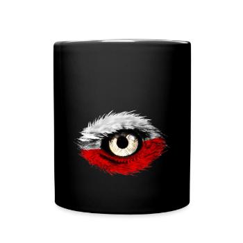 Polish eagle with Poland flag gift - Full Colour Mug - black - Front