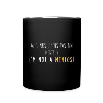 I'm Not A Mentos - White Yellow - Full Colour Mug - black - Front