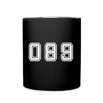 089 München - Tasse einfarbig - Schwarz - Vorne