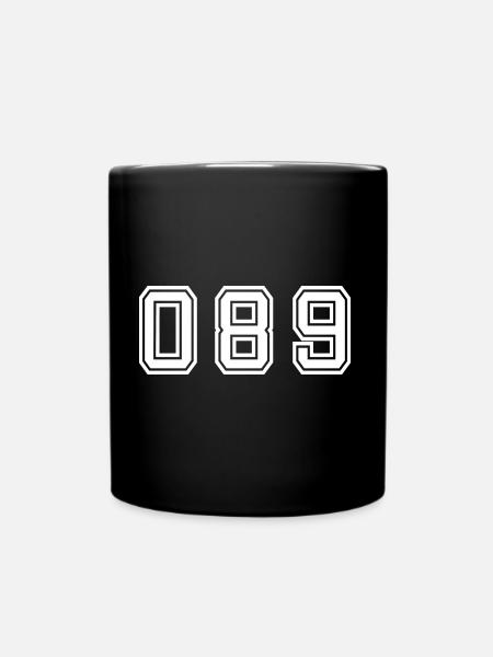 089 München - Tasse einfarbig - Schwarz