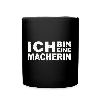 Power Woman Message I Am A Macherin 6 - Full Colour Mug - black - Front