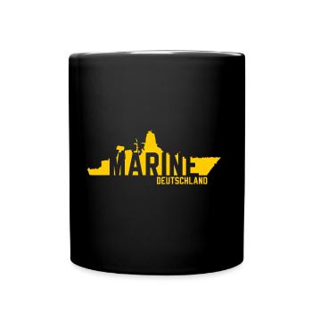 Marine Fregatte - Tasse einfarbig - Schwarz - Vorne
