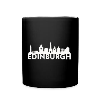 Edinburgh Scotland UK Skyline Gift Idea - Full Colour Mug - black - Front